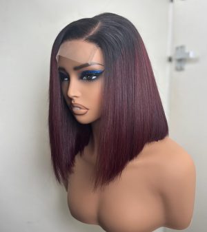 Burgundy Vietnam bone straight (10inches )